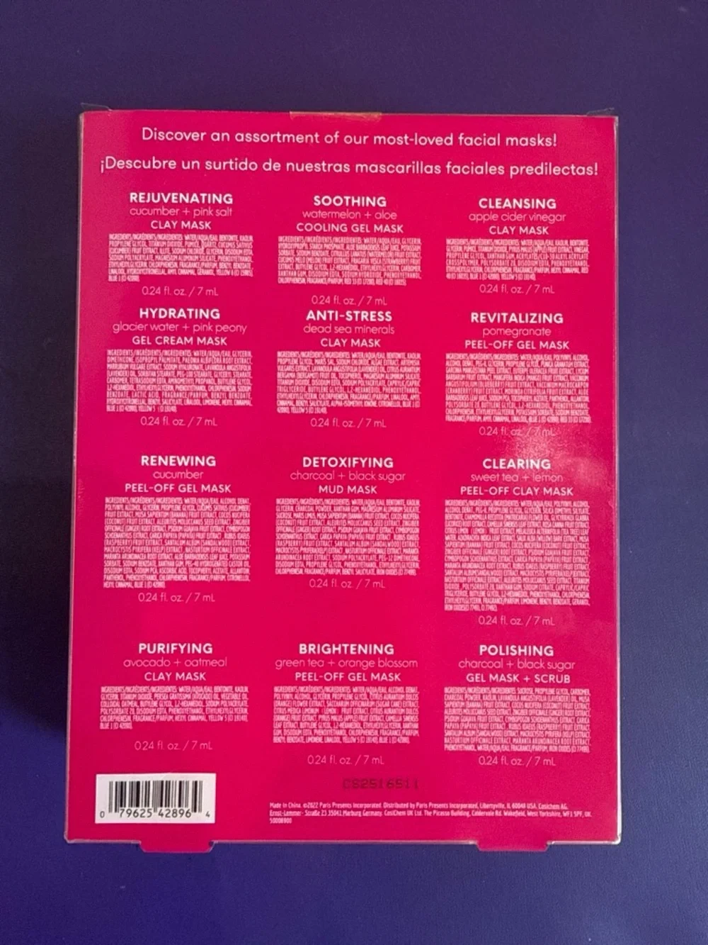 Freeman Love To Mask Variety Pack – Pink Rejuvenating Face Mask Set